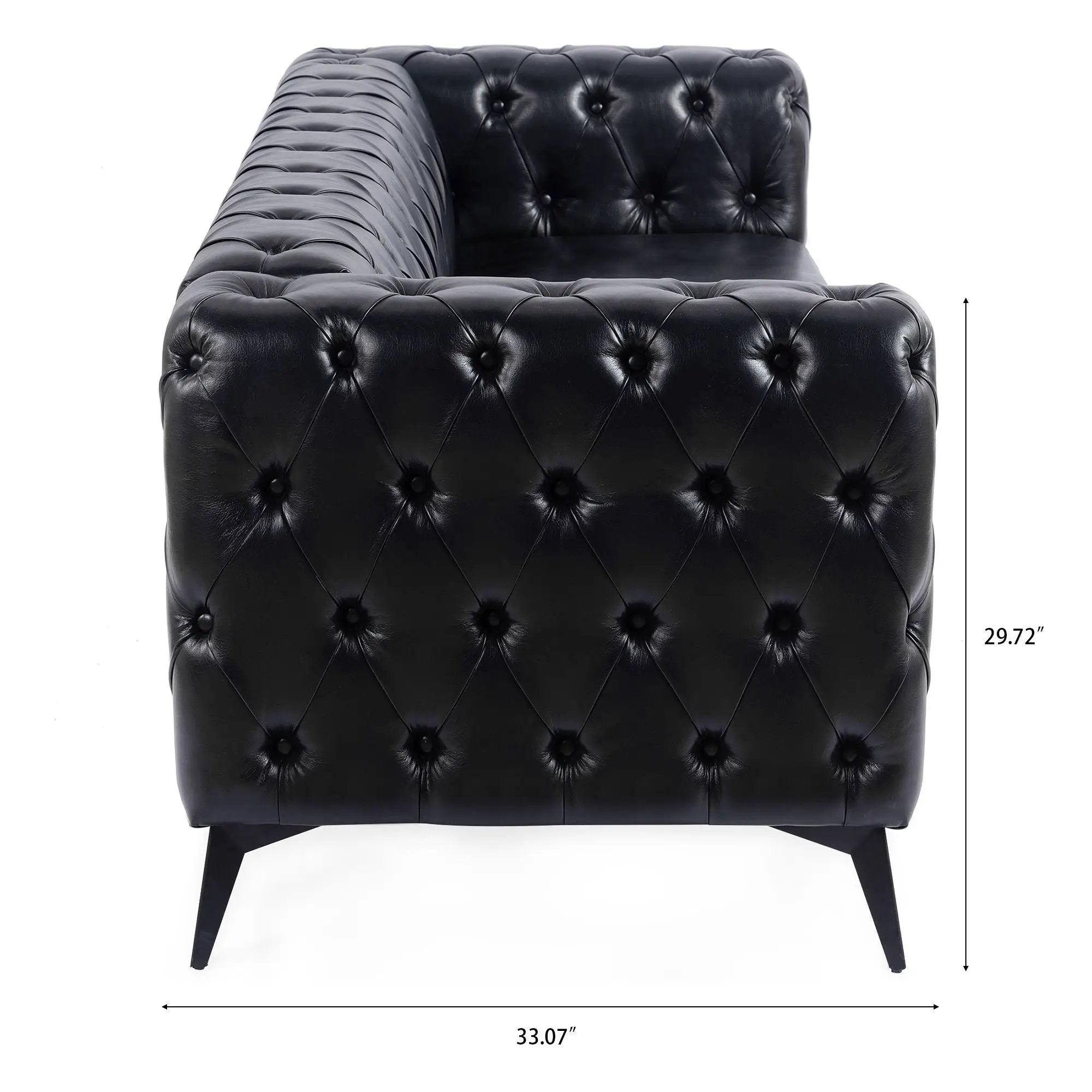 Square Arm Removable Cushion 3 Seater Sofa by HouseOfZazla