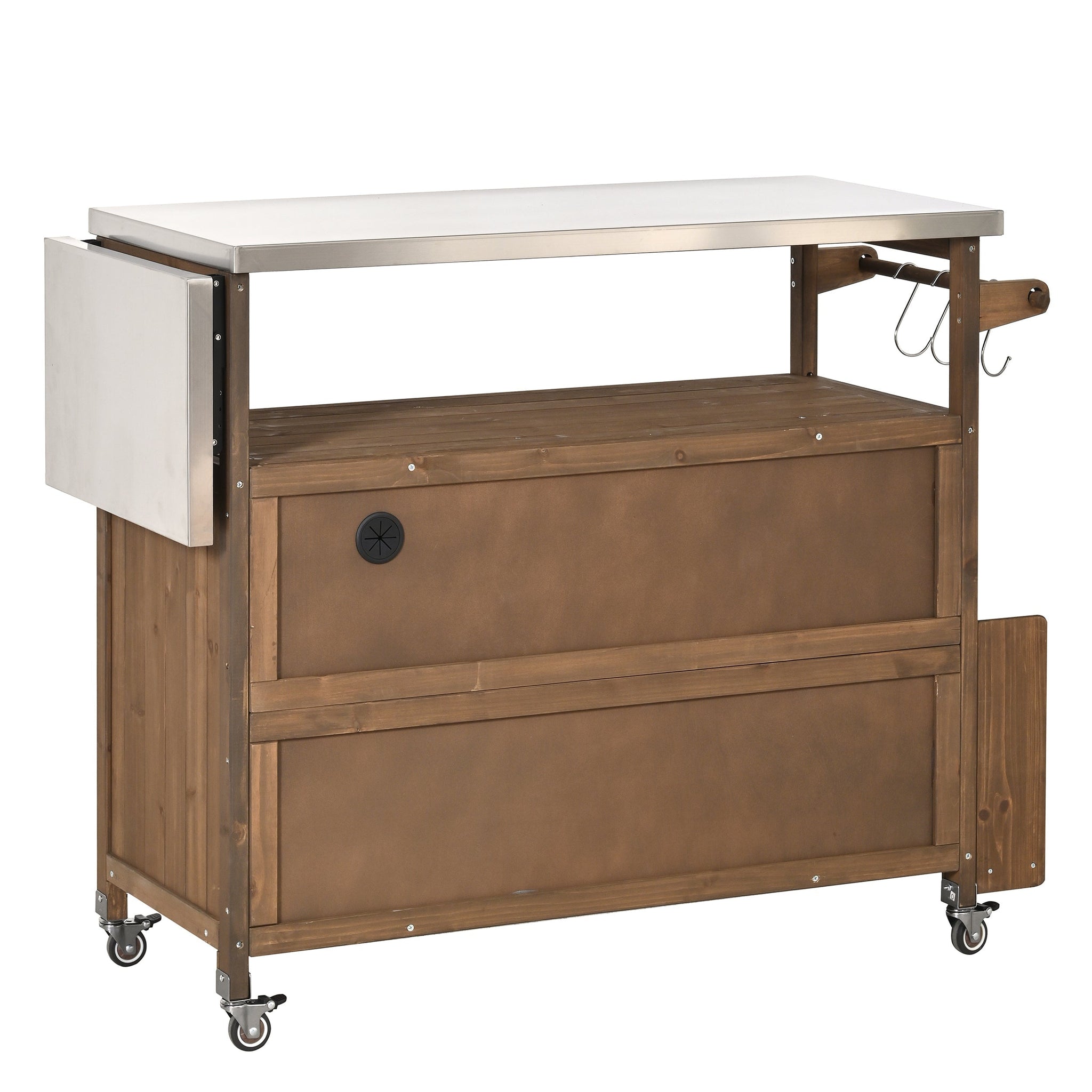 54.33' Farmhouse Rolling Outdoor Kitchen Cart by HouseOfZazla