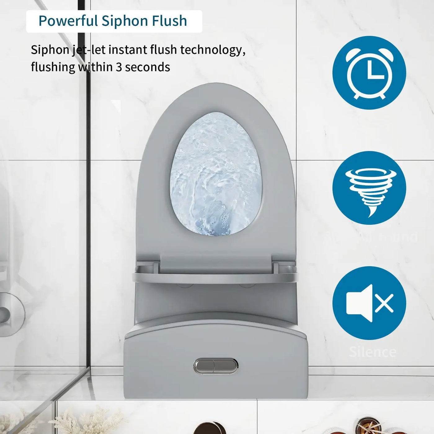 1 Piece Toilet With Tornado Flush, Dual Flush, And ADA Height Comfort Chair by HouseOfZazla