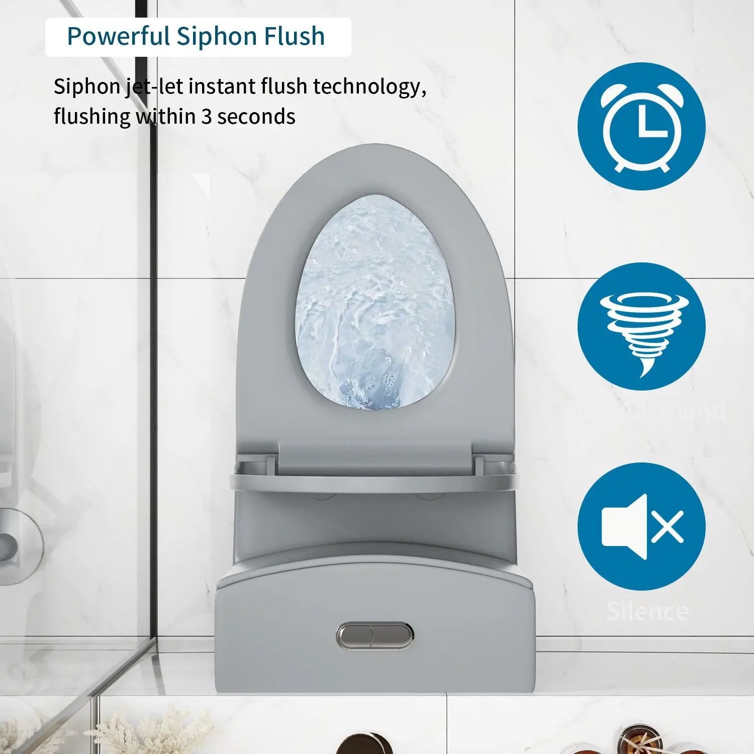 1 Piece Toilet With Tornado Flush, Dual Flush, And ADA Height Comfort Chair by HouseOfZazla
