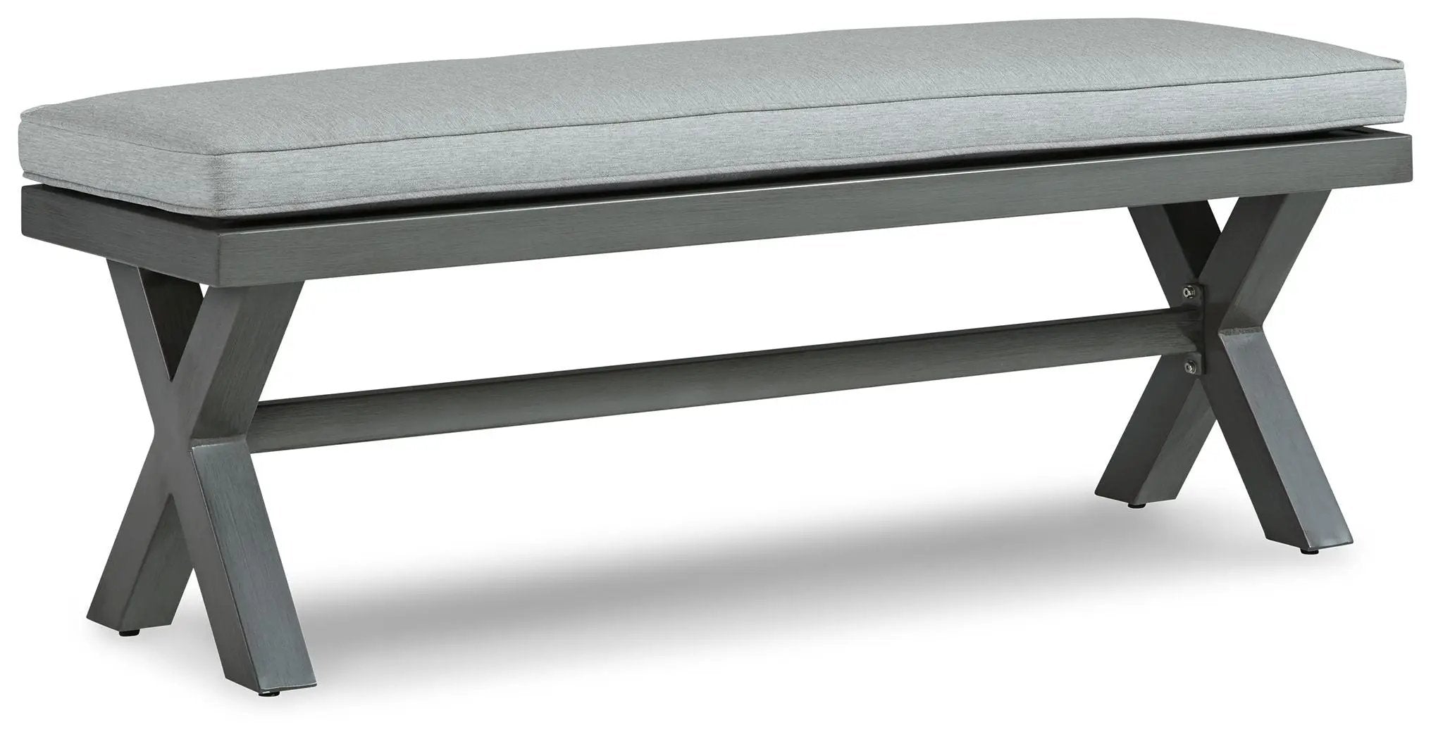 Elite Park - Bench With Cushion - Gray by Unique Piece Furniture