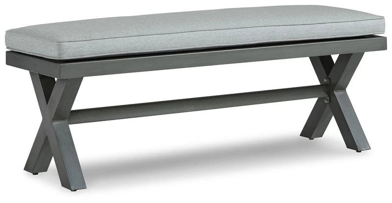 Elite Park - Bench With Cushion - Gray by Unique Piece Furniture