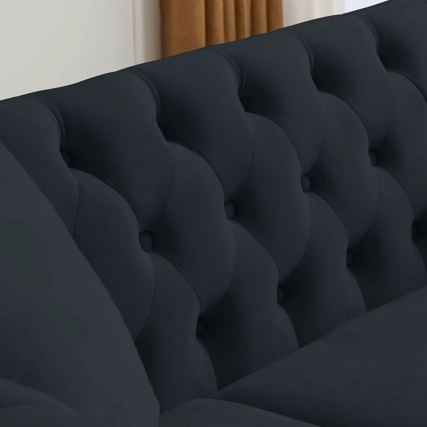 Chesterfield Sofa With Rolled Arms And Nailhead Trim by HouseOfZazla