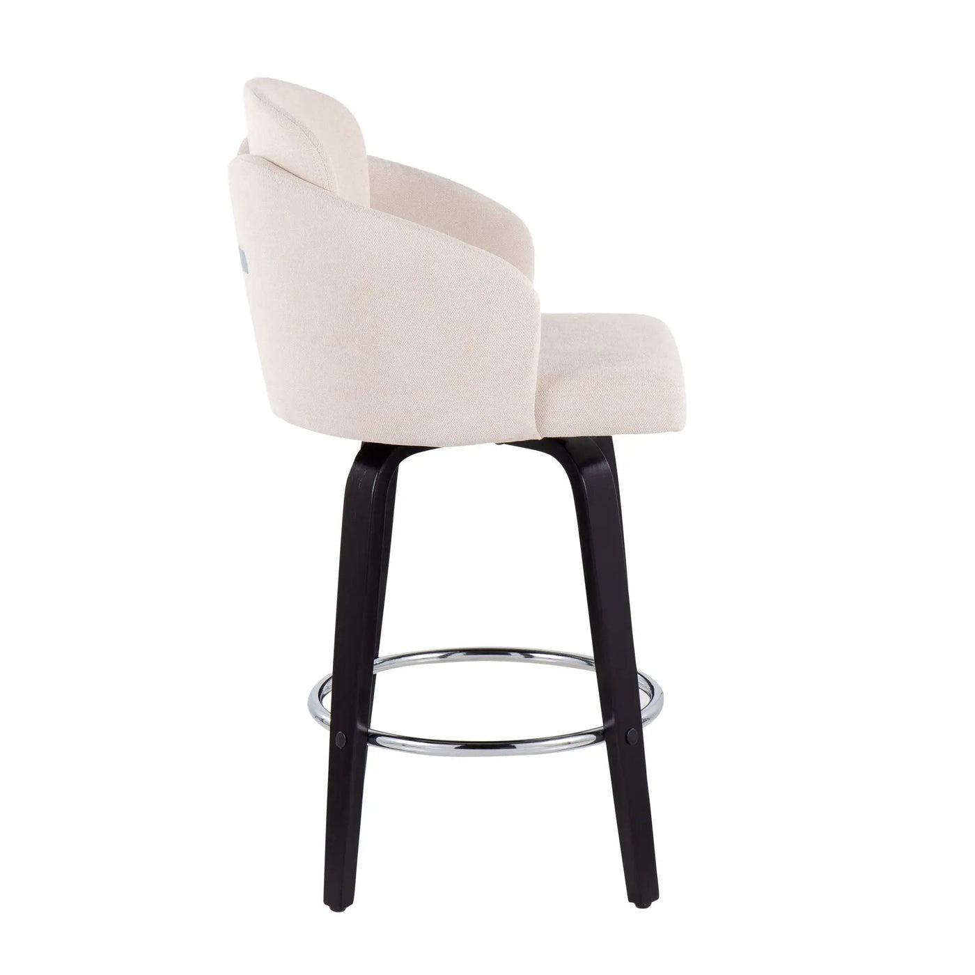 Dahlia - Contemporary Counter Stool Round Footrest (Set of 2) by HouseOfZazla