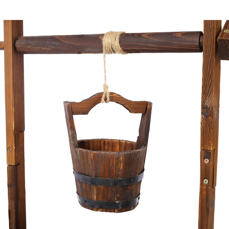 Rustic Wooden Wishing Well Planter by HouseOfZazla