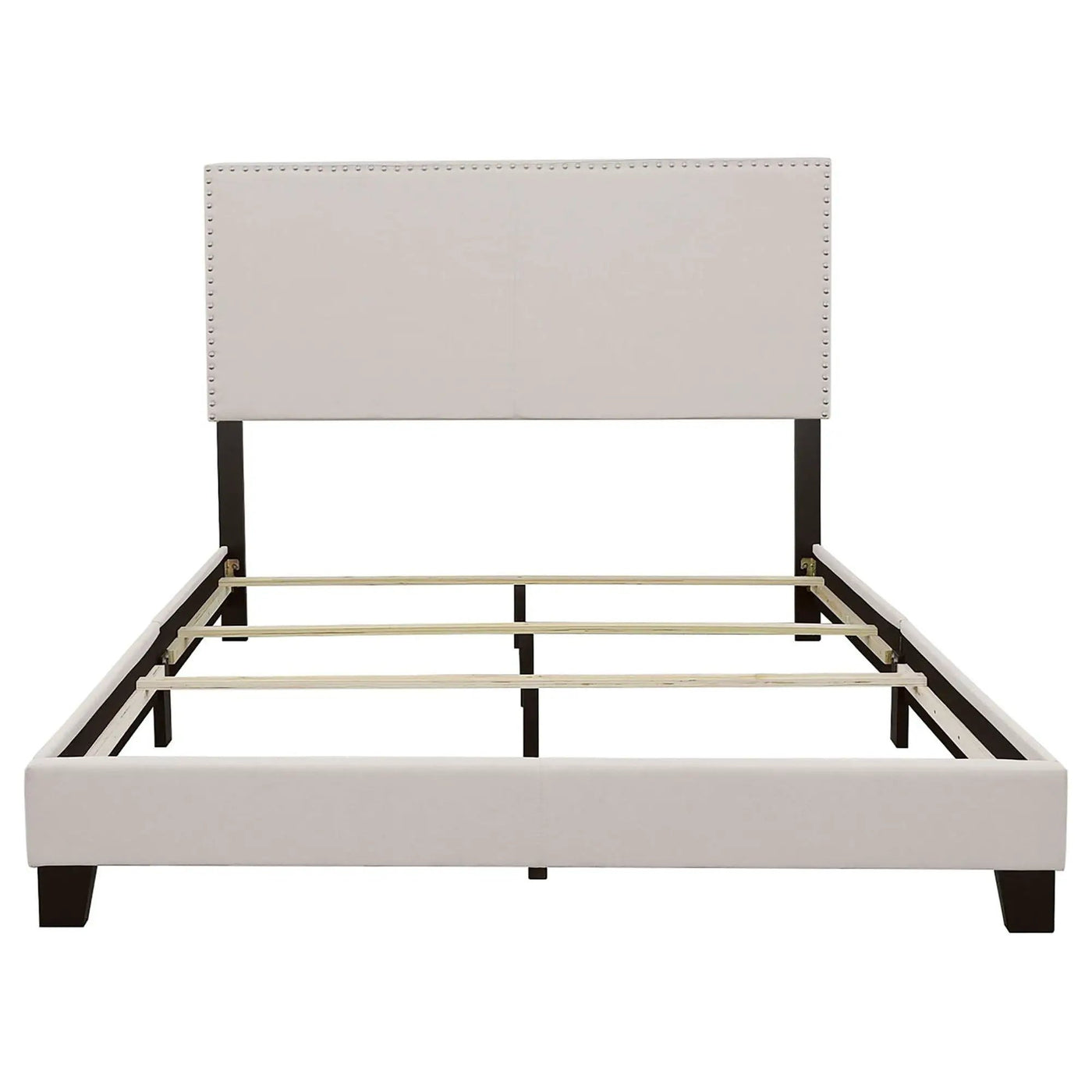 Ivory - Bed With Nailhead Trim by HouseOfZazla