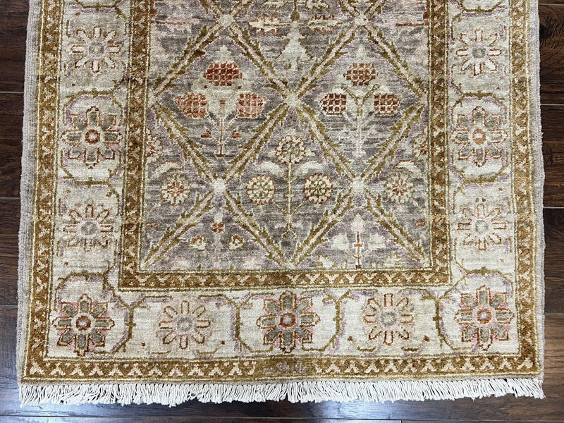 Pakistani Peshawar Rug 3x5, Safavieh Wool Handmade Hand Knotted Vintage Rug, Panel Design 3 x 5 Oriental Carpet by Jewel Rugs