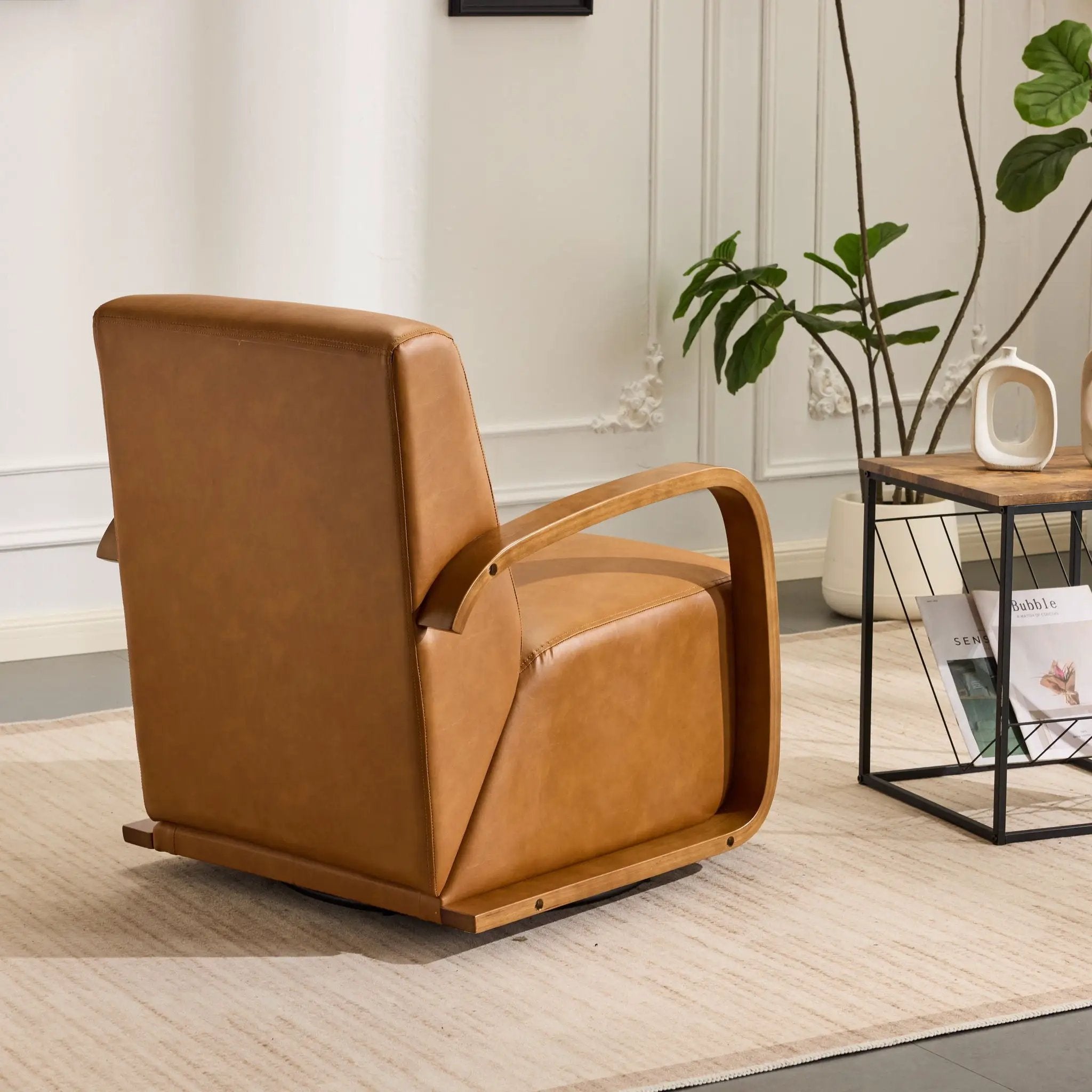 Swivel Accent Rotatable Ergonomic Single Chair For Living Room by HouseOfZazla