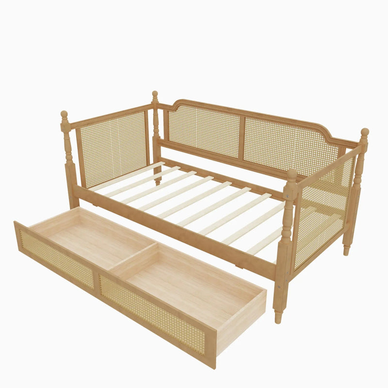 Traditional Style Rattan Daybed, No Box Spring Needed by HouseOfZazla