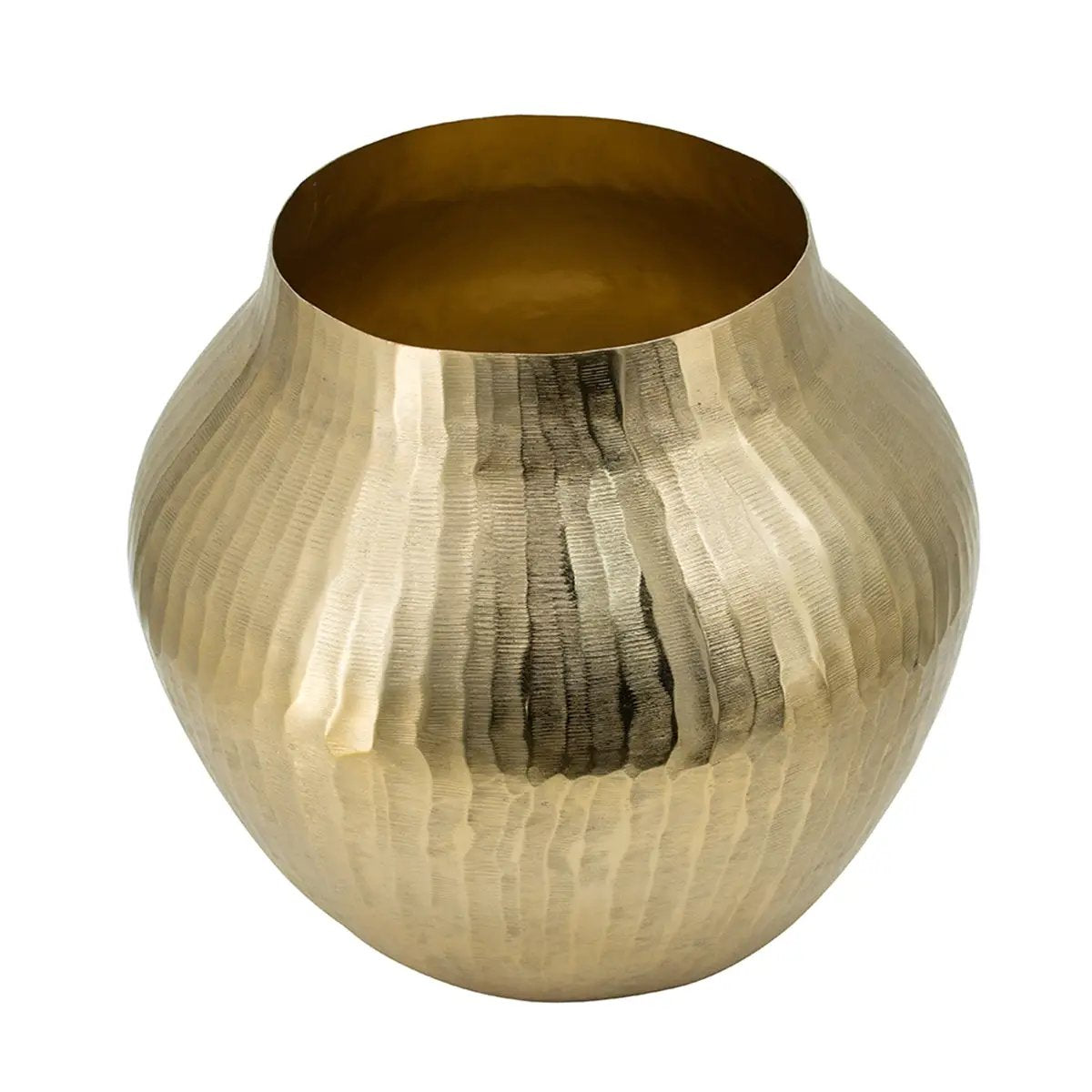 11x11x9" Aluminum Chisel Flower Vase by HouseOfZazla