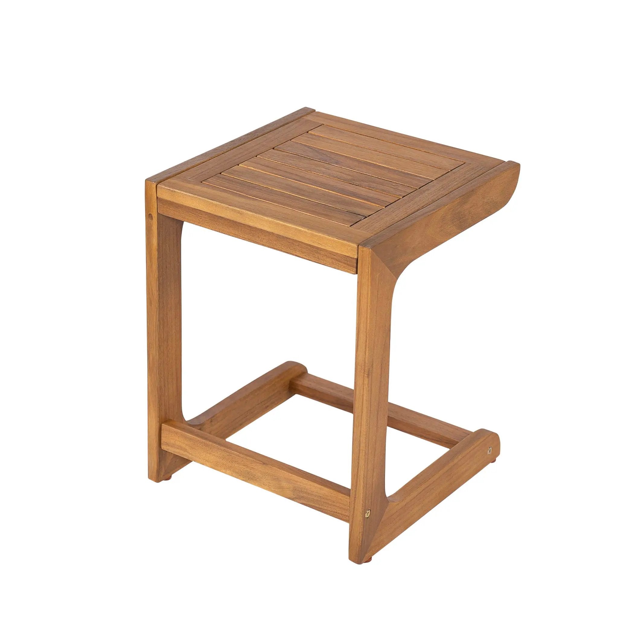 Ashwell Acacia Wood Side Table - Teak by HouseOfZazla