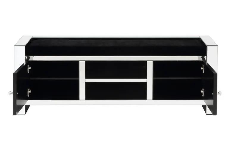 Noralie - 59" Bench With Storage - Mirrored & Faux Diamonds by Unique Piece Furniture