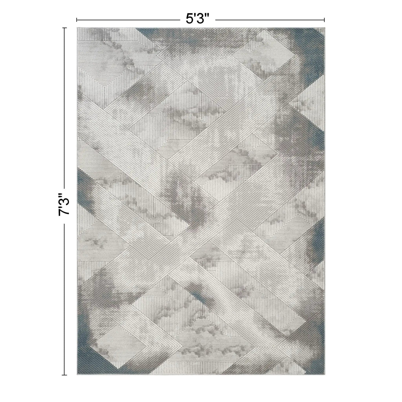 Geometrix - Contemporary Rug With 3D Effect by HouseOfZazla