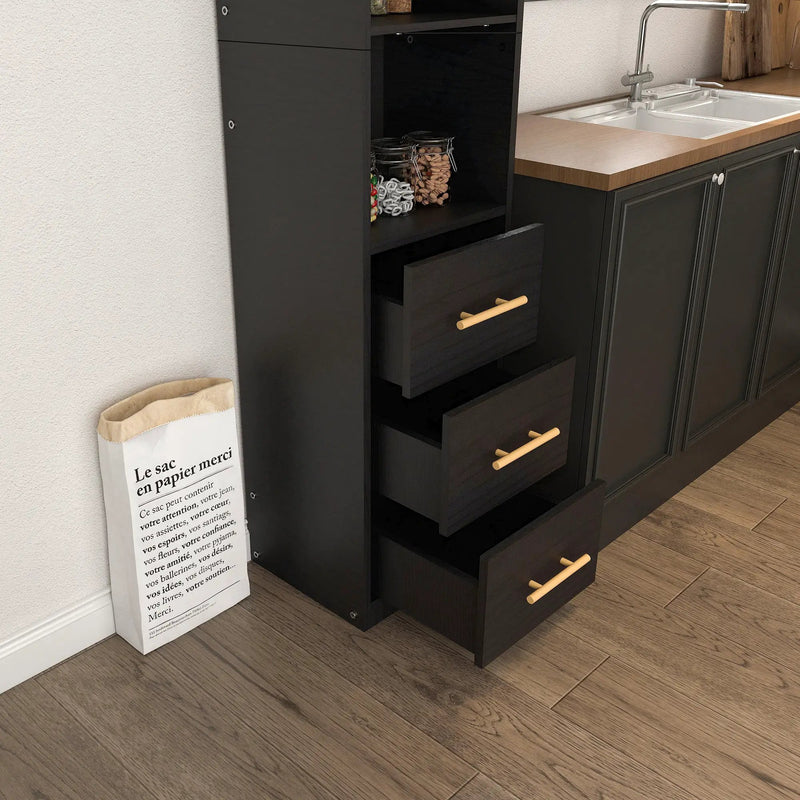 85.04" Tall Storage Cabinet with Drawer and Shelves by HouseOfZazla