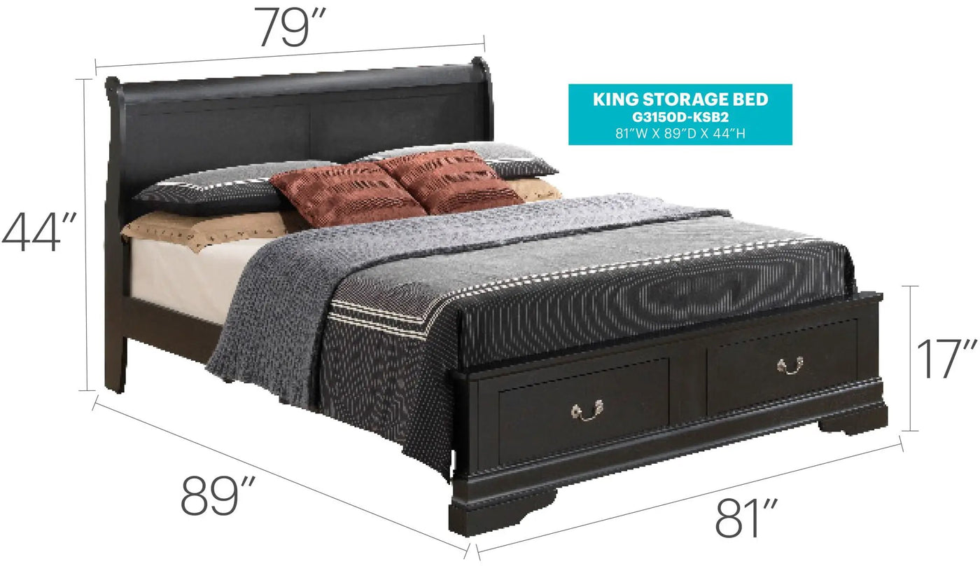 Upholstered Panel Sleigh Bed Design by HouseOfZazla