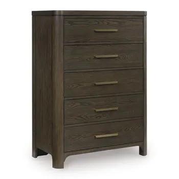 Radkin - Five Drawer Chest - Burnished Brown by Unique Piece Furniture
