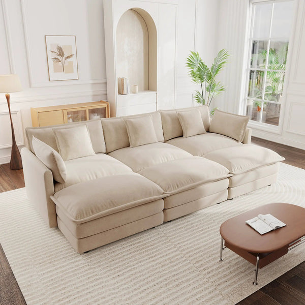 Comfortable Deep Seat Reversible Modular 3 Seater Sectional Sofa