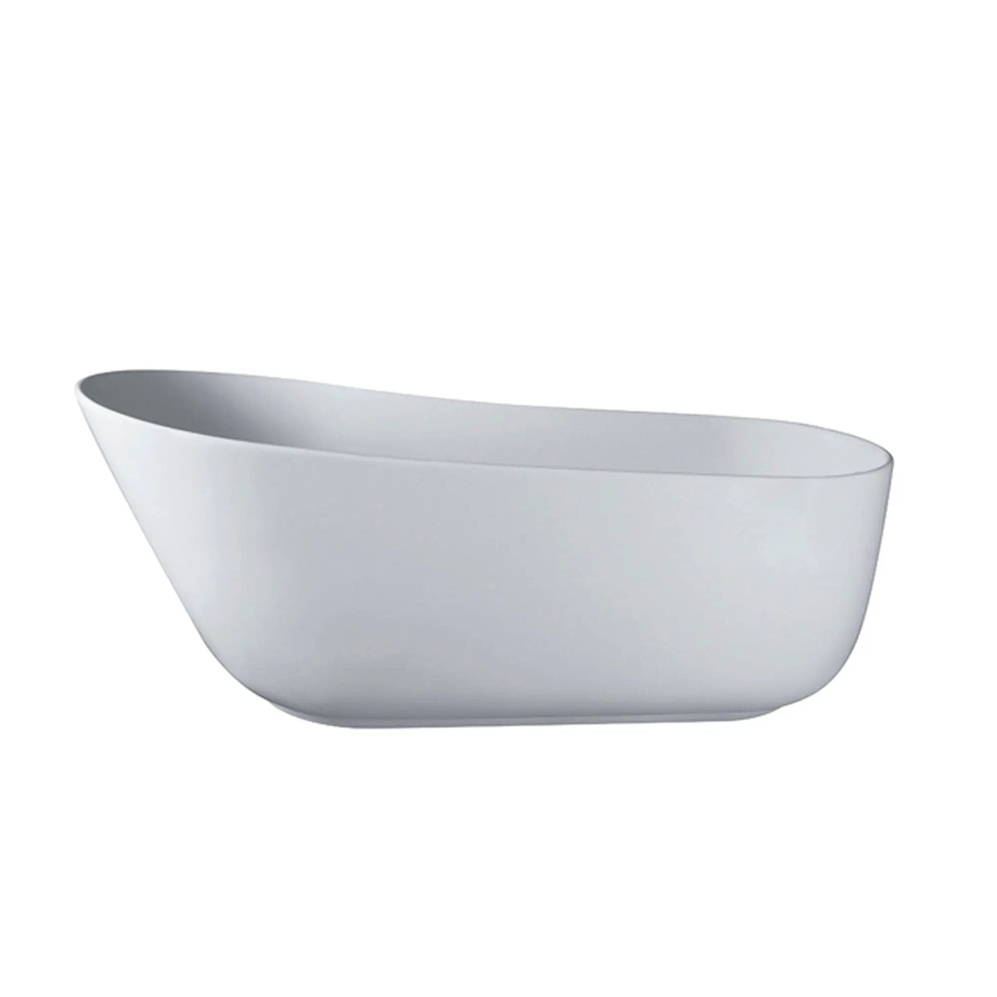Solid Surface Stone Resin Oval Shape Soaking Bathtub With Overflow For The Bathroom - Matte White by HouseOfZazla