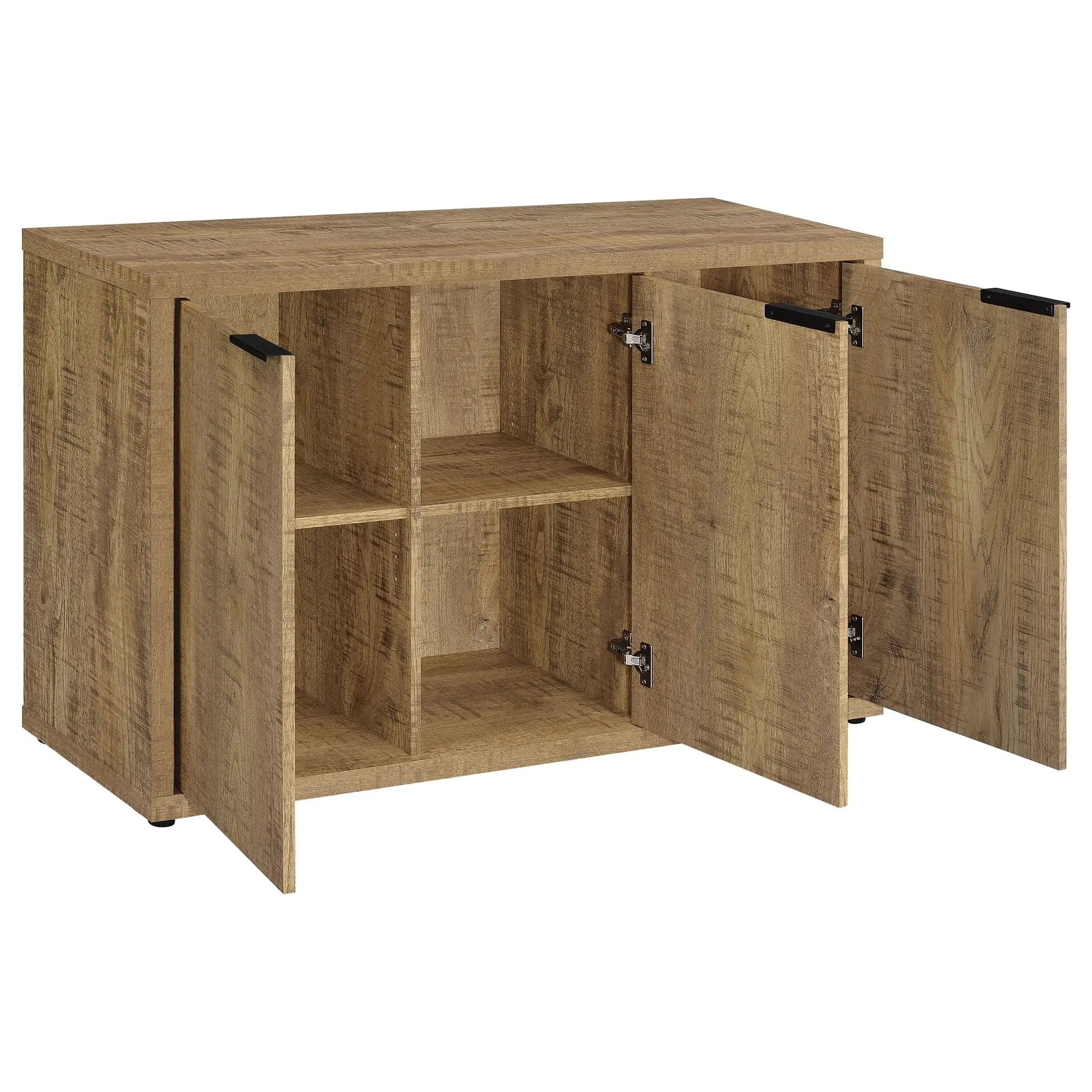 Pepita 3-door Engineered Wood Accent Cabinet Mango Brown by Unique Piece Furniture