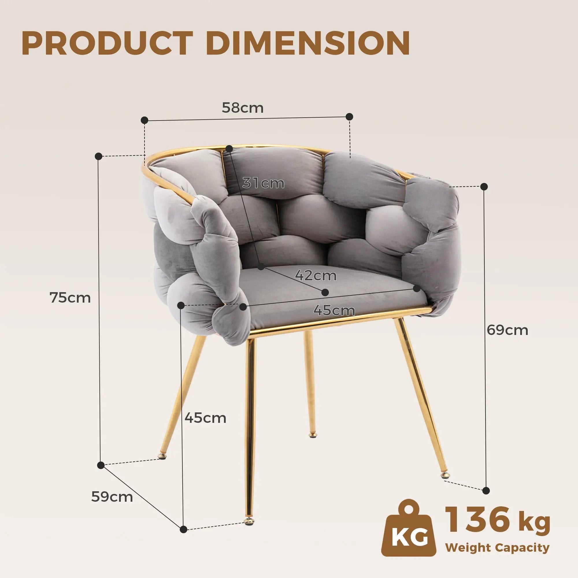 Luxury Modern Velvet Single Sofa Chair by HouseOfZazla