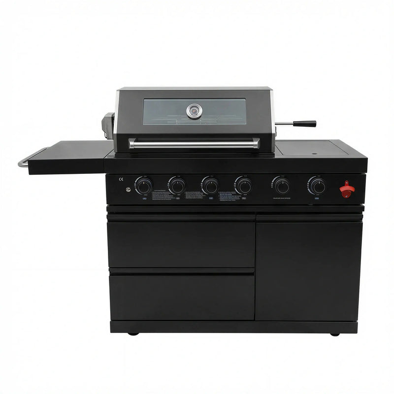 46-Inch 75300 BTU 6-Burners Deluxe Stainless Steel Gas Outdoor Kitchen Barbecue Grill by HouseOfZazla