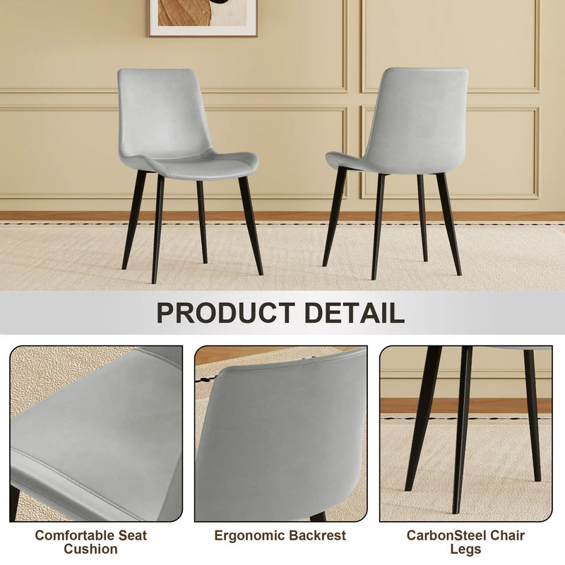 Modern Dining Chair With Carbon Steel Legs by Unique Piece Furniture