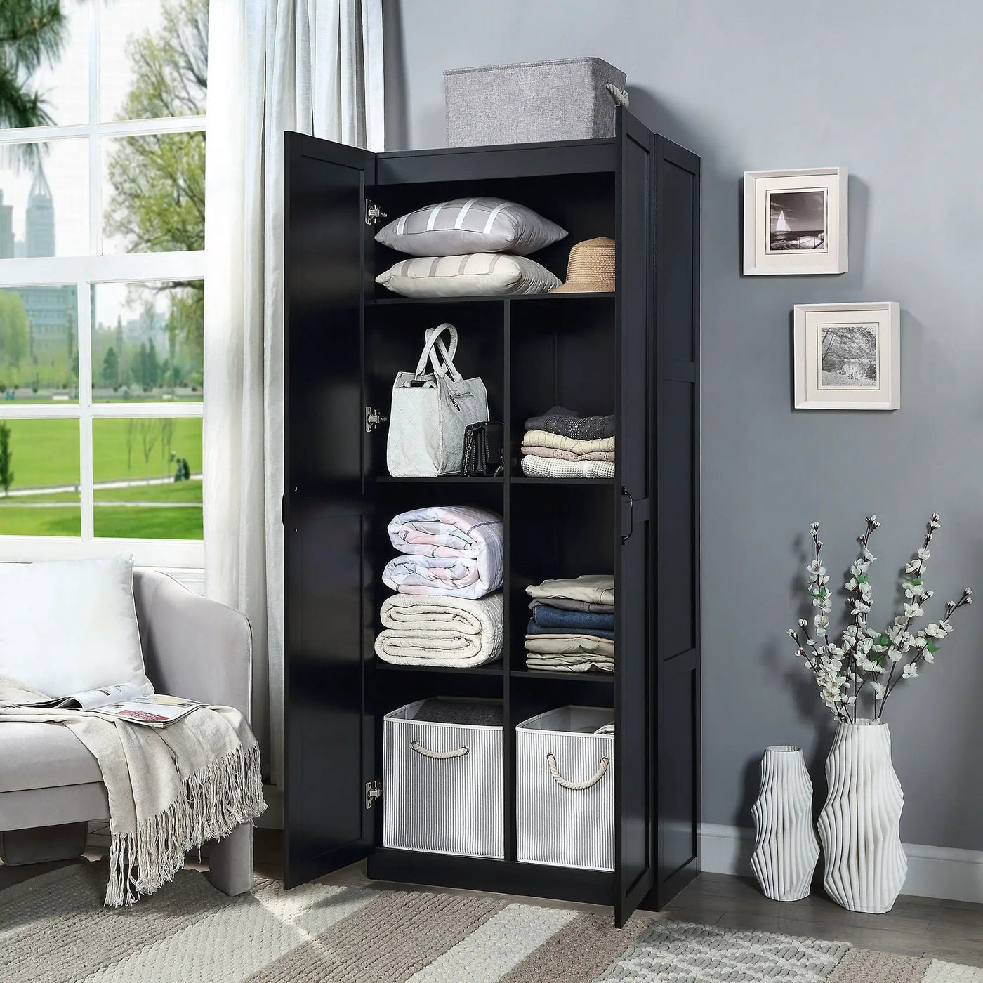 Hopkins - Storage Cabinet With 7 Shelves by HouseOfZazla