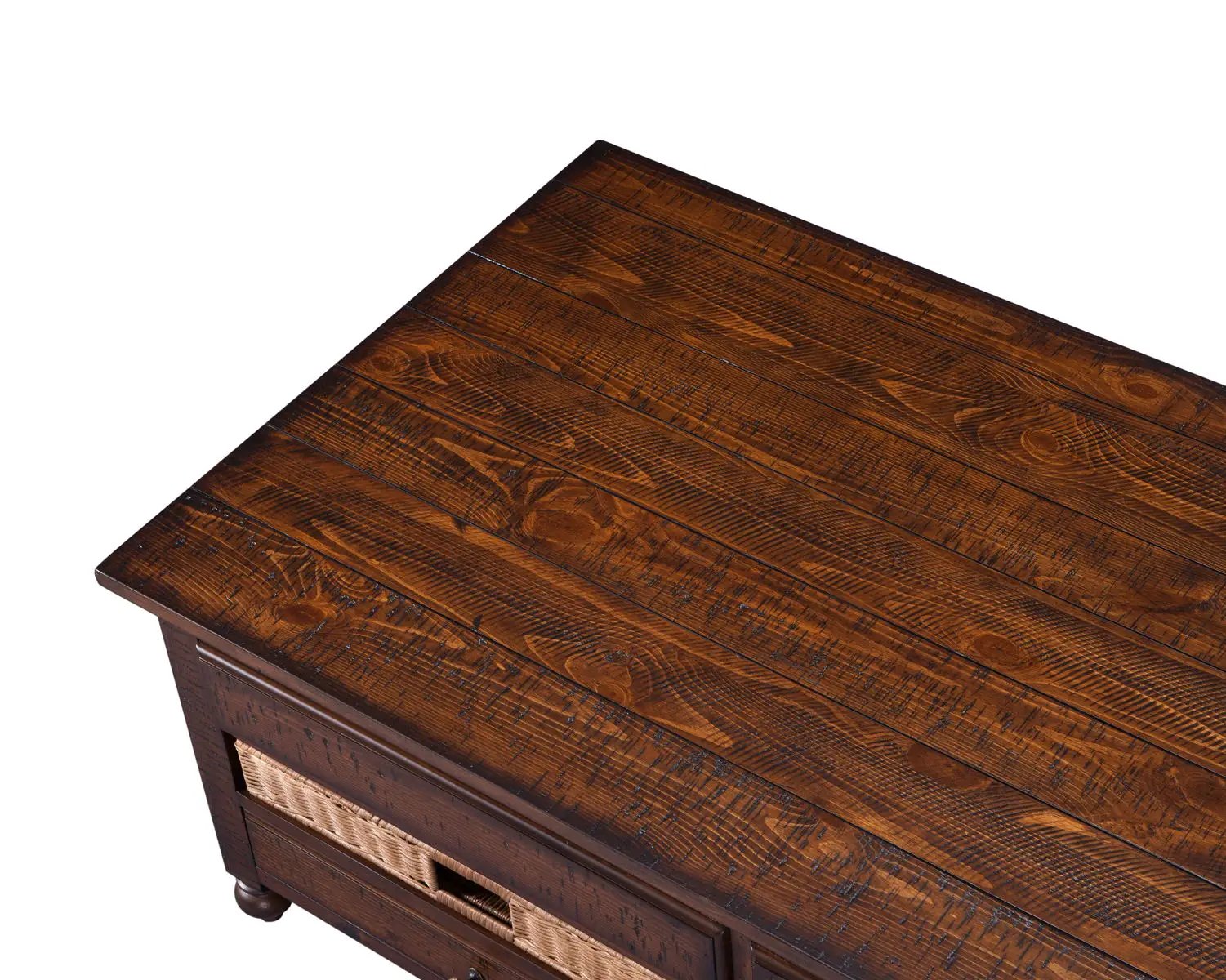 Cottage Lane - Wood Rectangular Chair Side End Table - Coffee by Unique Piece Furniture
