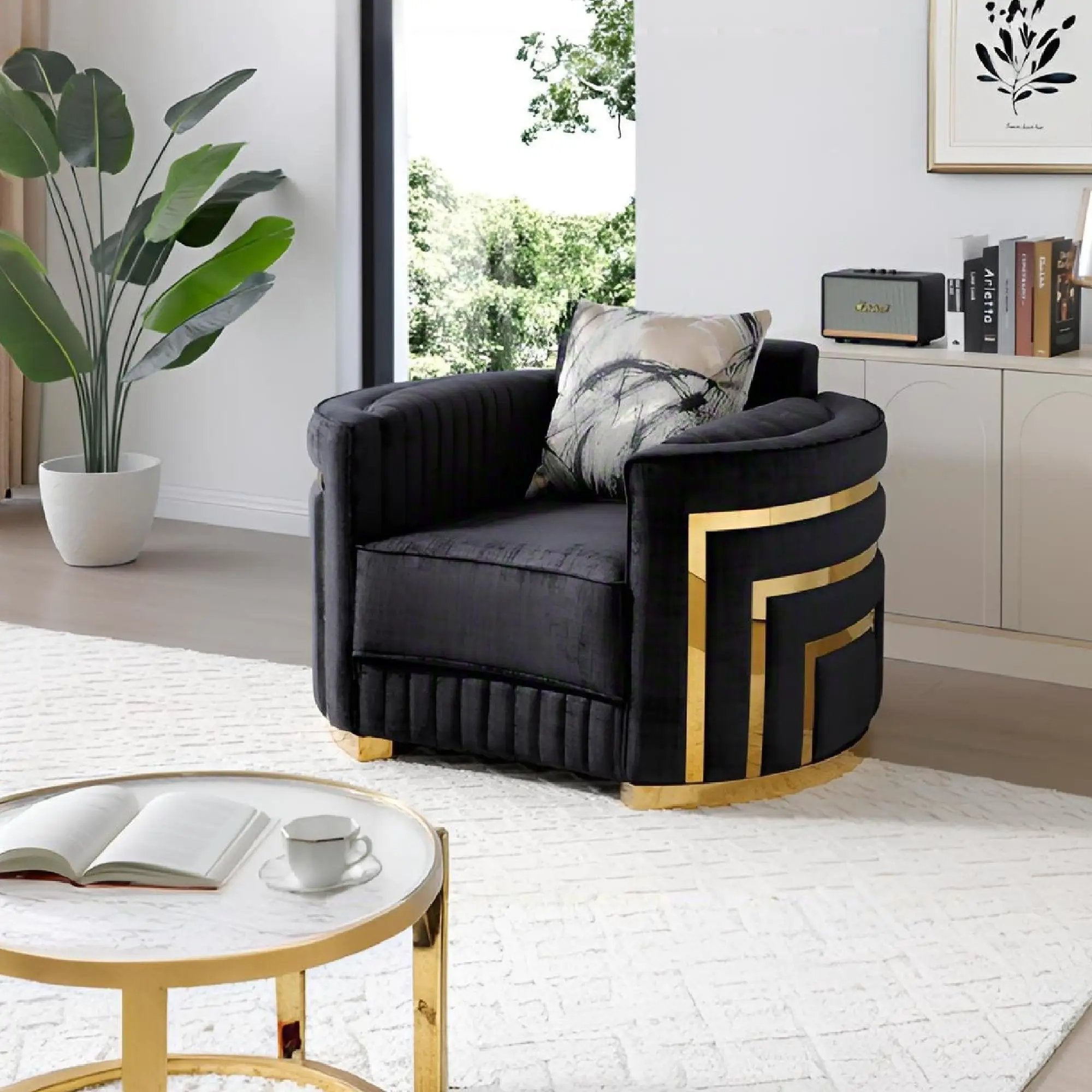 Soledad - Chair Upholstered With Hued Accents - Black by Unique Piece Furniture