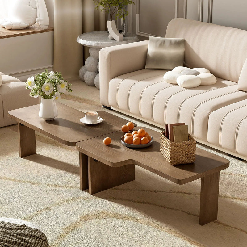Modern Minimalist Coffee Table Set With Splicing Design by Unique Piece Furniture