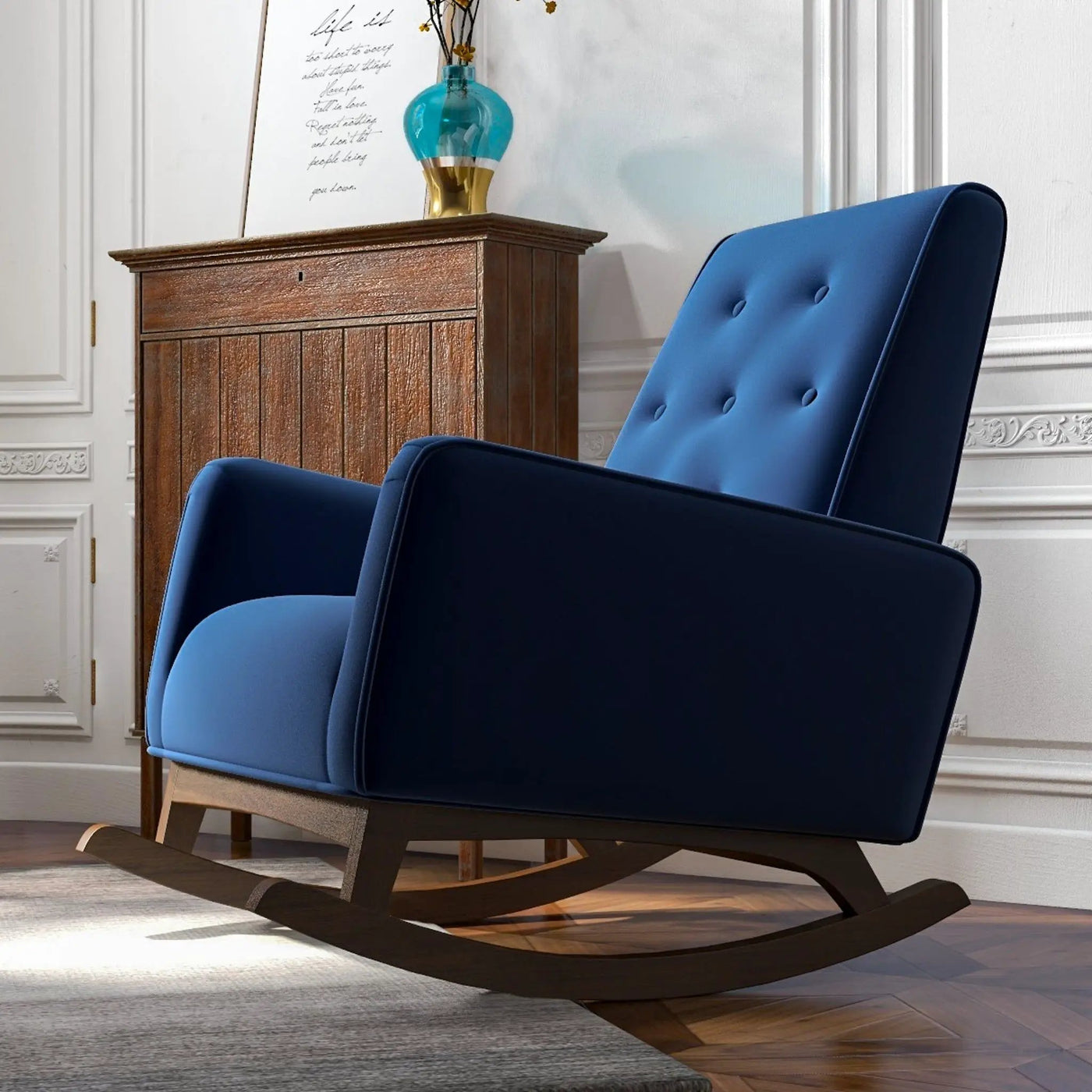 Demetrius - Solid Wood Rocking Chair by HouseOfZazla