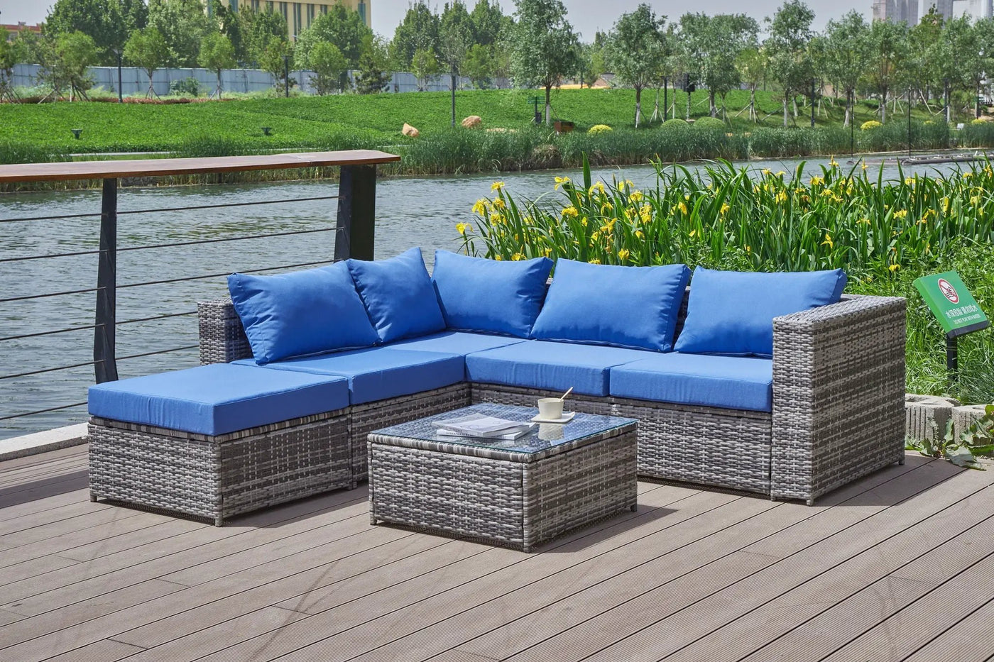 Patio Sofa With Cushions by HouseOfZazla