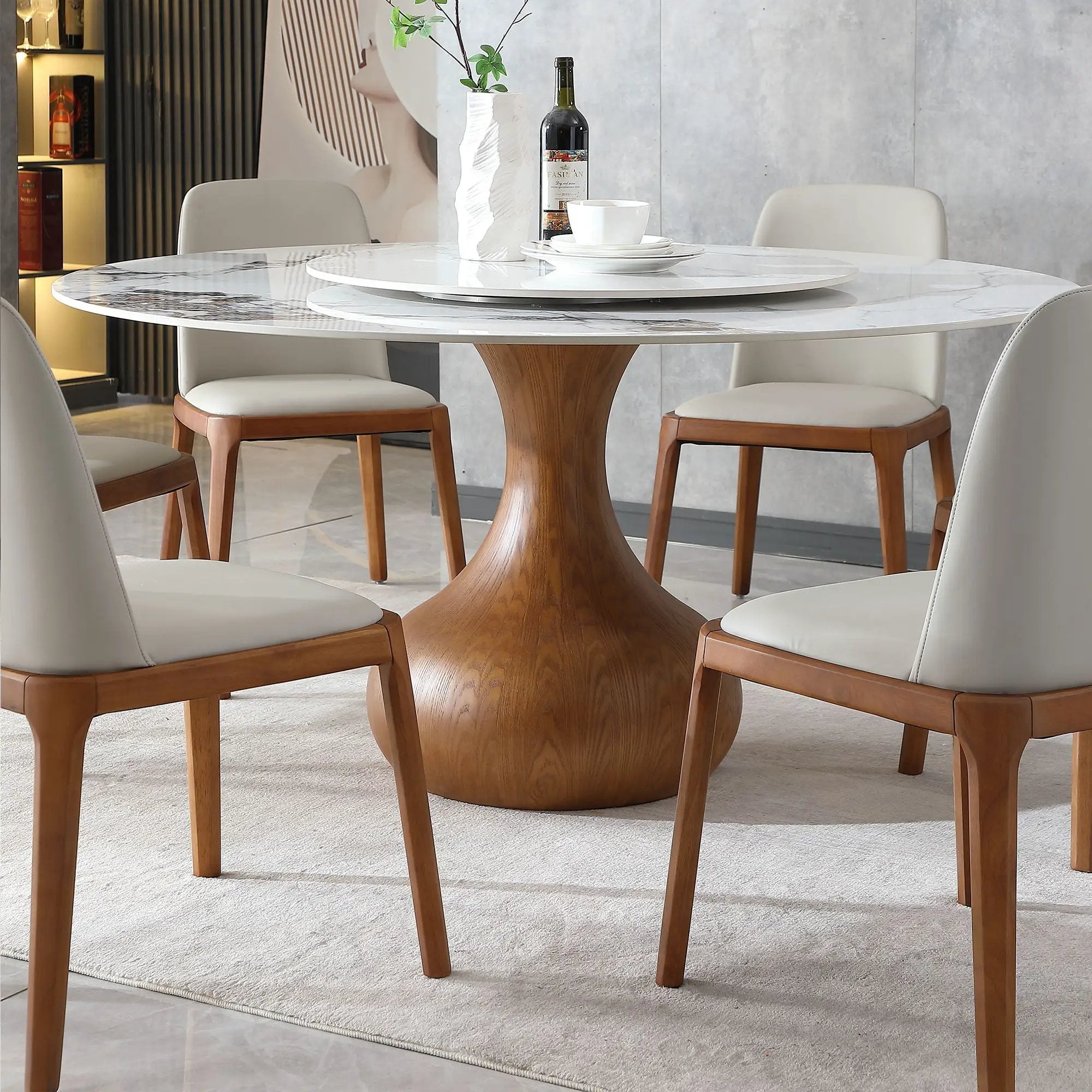 Modern Dining Chairs, Wooden Legs (Set of 2) - Gray by HouseOfZazla