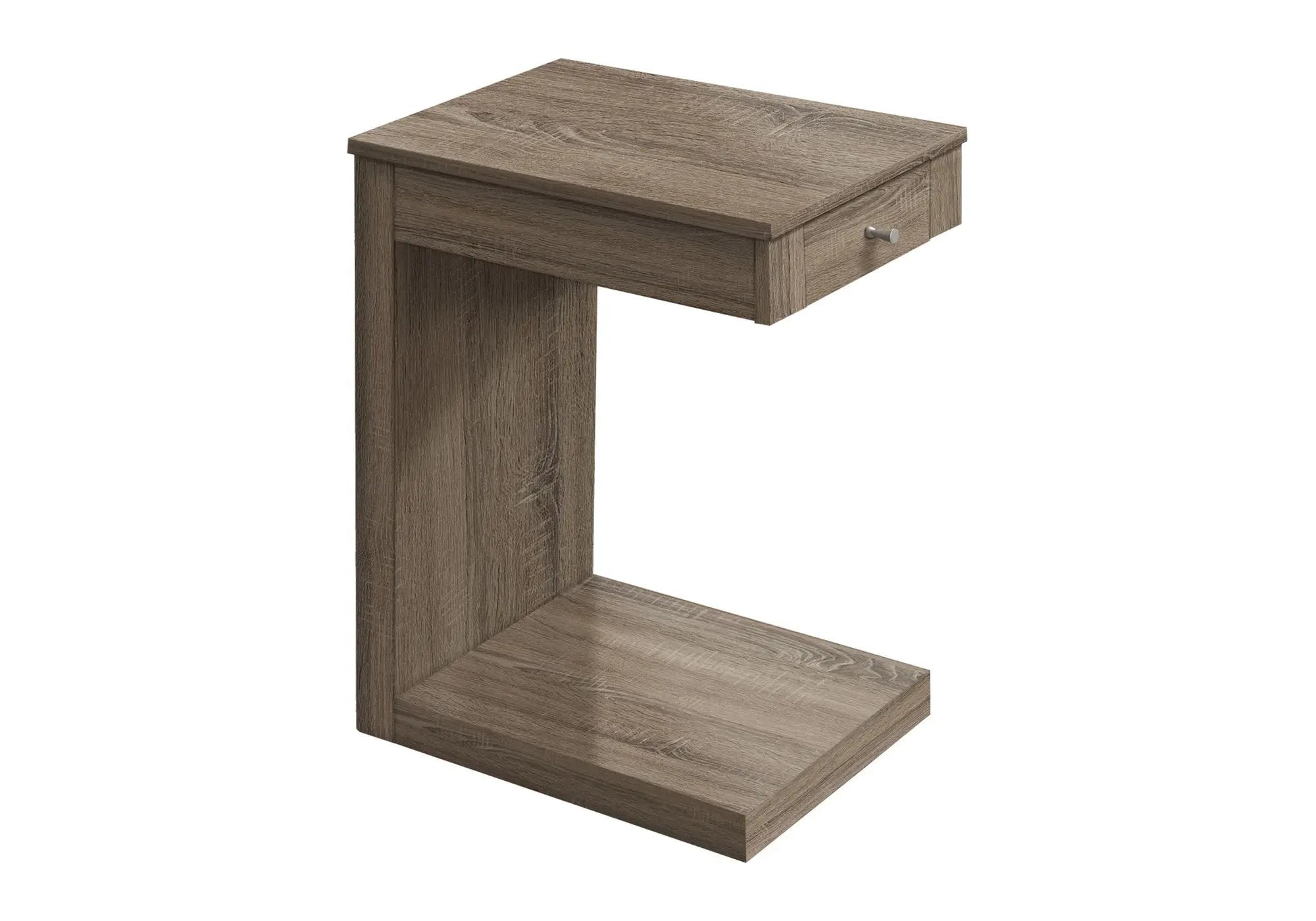 Accent Table, C-Shaped Contemporary & Modern - Taupe by HouseOfZazla