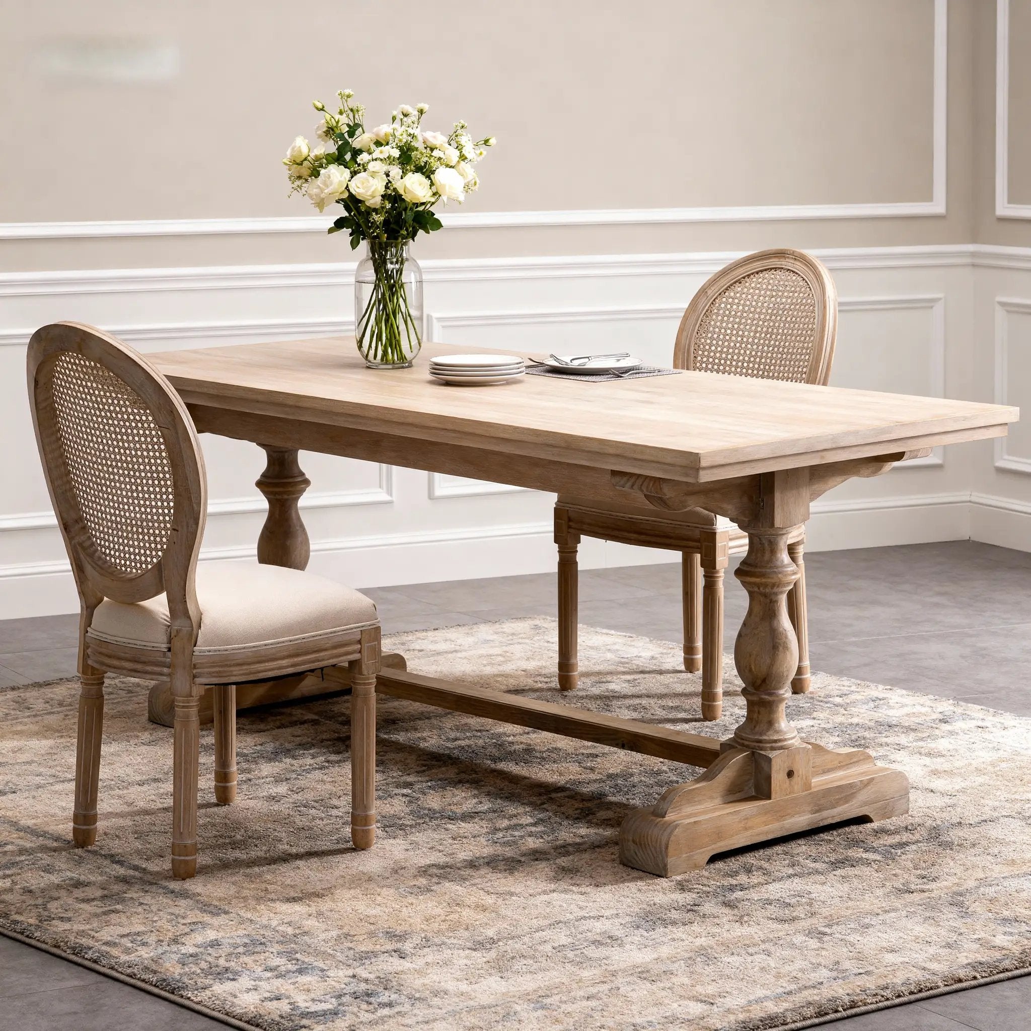 French Style Solid Wood Frame Seating for Dining by HouseOfZazla