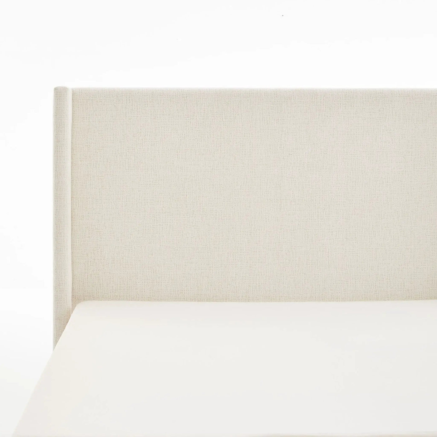 Hosford - Minimalist Upholstered Wingback Bed With Wood Base Platform by HouseOfZazla