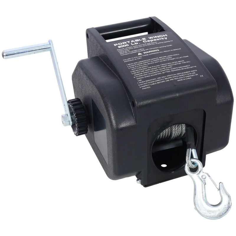Reversible Electric Trailer Winch For Boats Up To 5000 Lbs With Galvanized Wire Rope And Casing - Black by HouseOfZazla