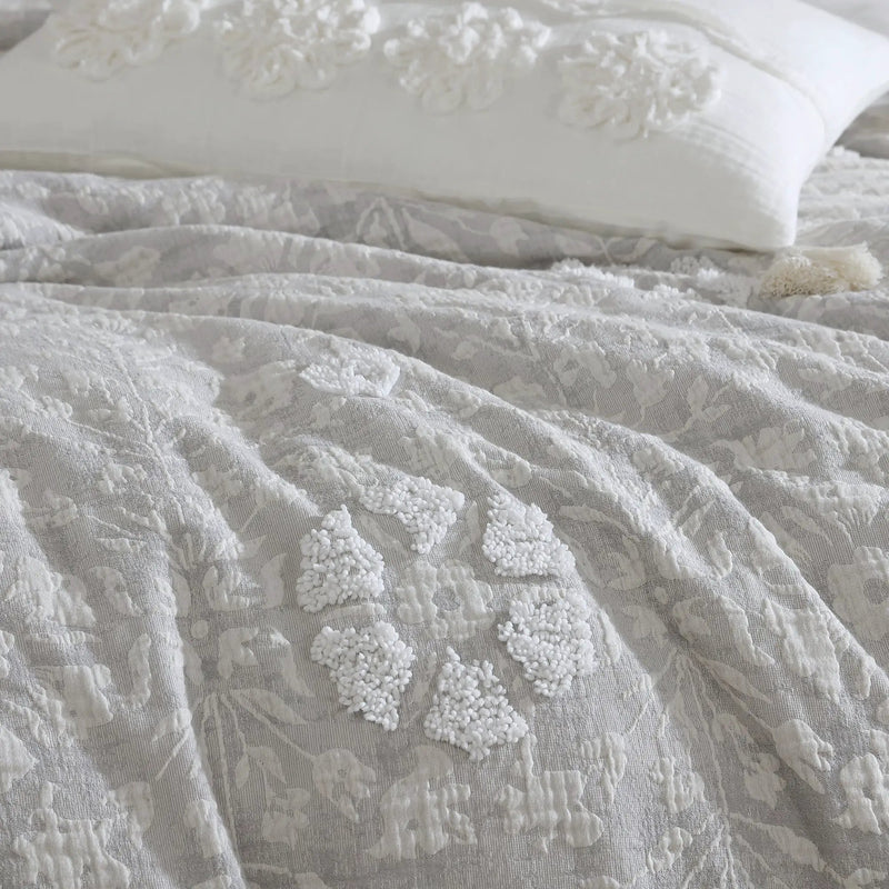 Tacey 5 Pc Textured Woven Jacquard Comforter Set by HouseOfZazla