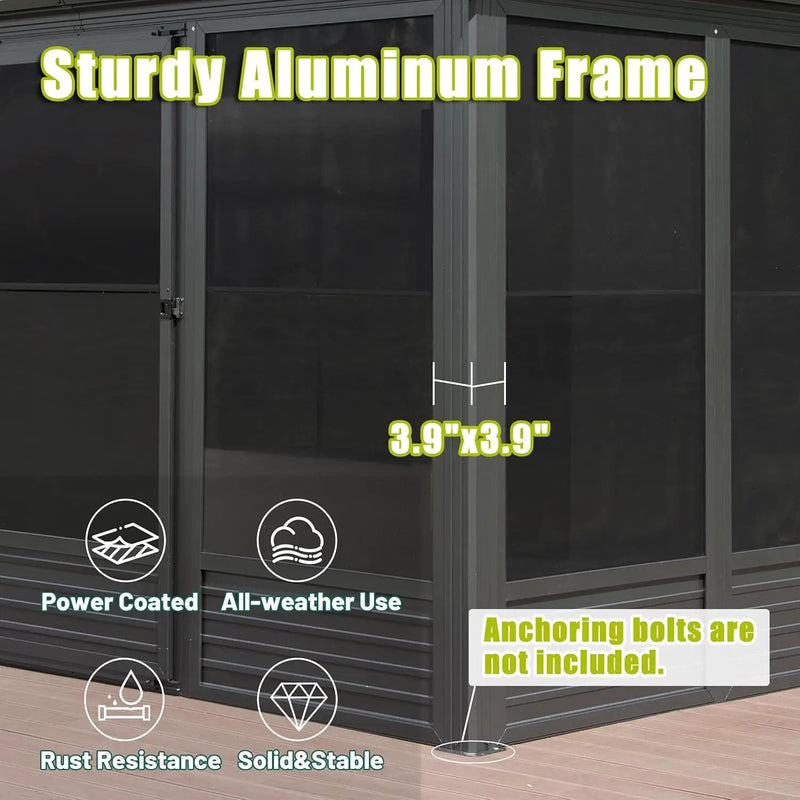 11.2x14.6FT Aluminum Hardtop Gazebo by HouseOfZazla