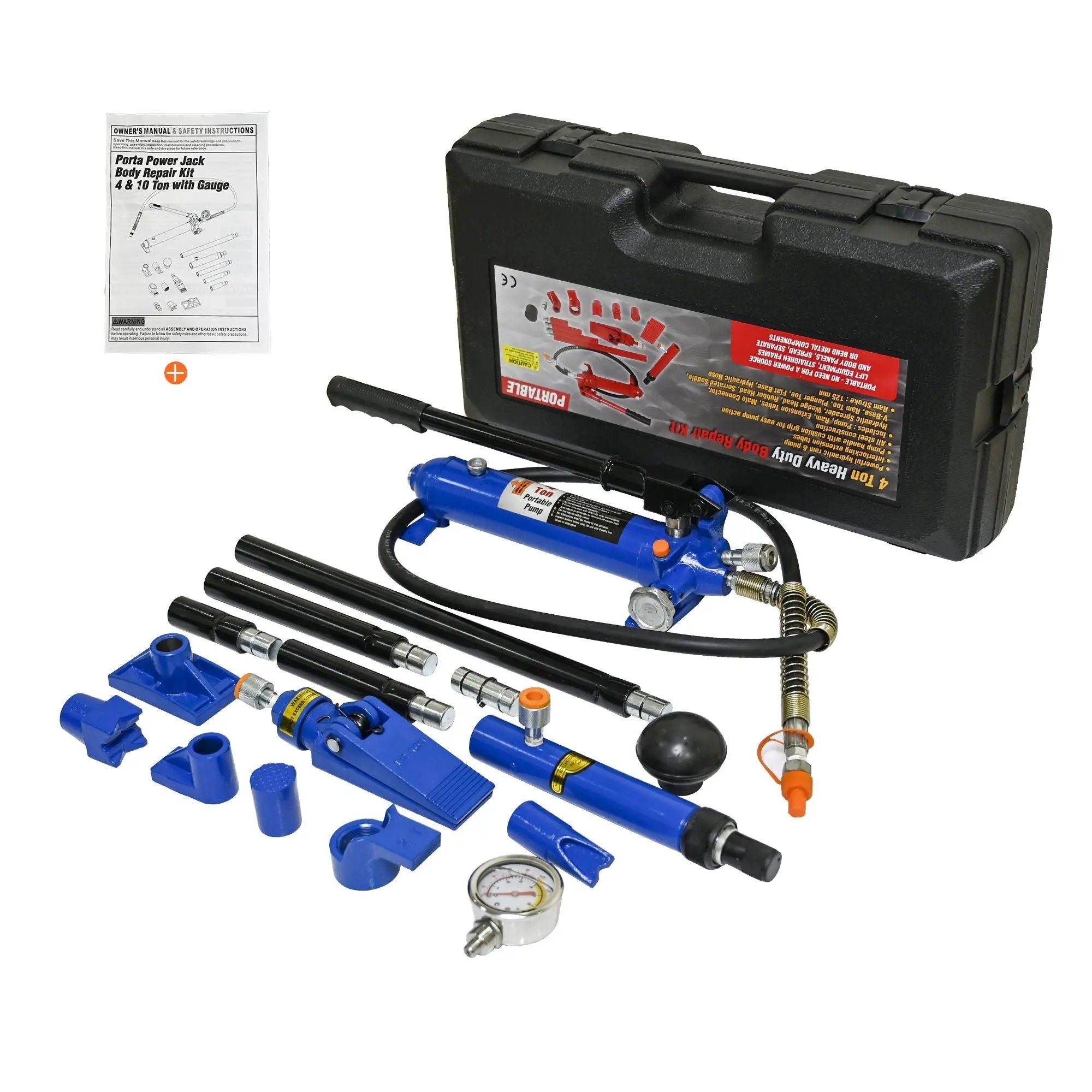 4T Separating Hydraulic Jack, Sheet Metal Separating Jack, Separating Hydraulic Combination To Repair The Depression - Black / Blue by HouseOfZazla