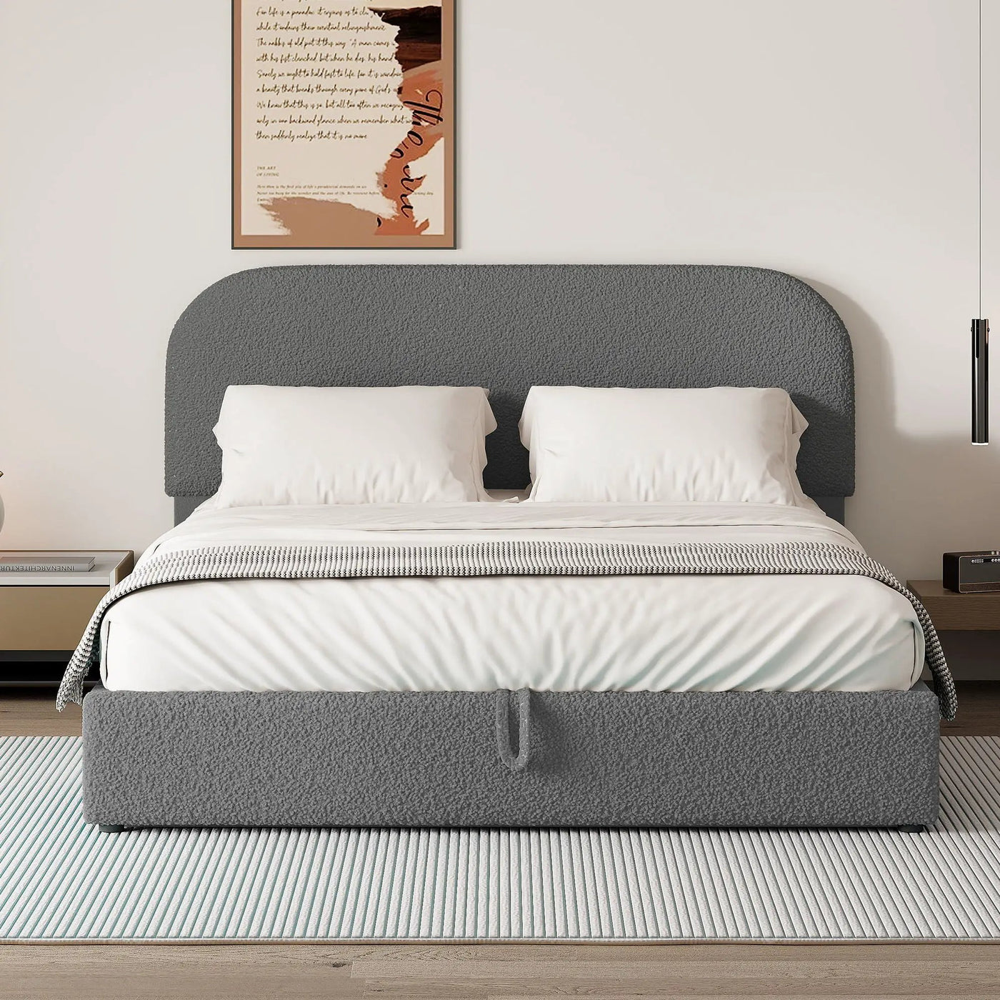 Upholstered Platform Bed With Hydraulic Storage System by HouseOfZazla