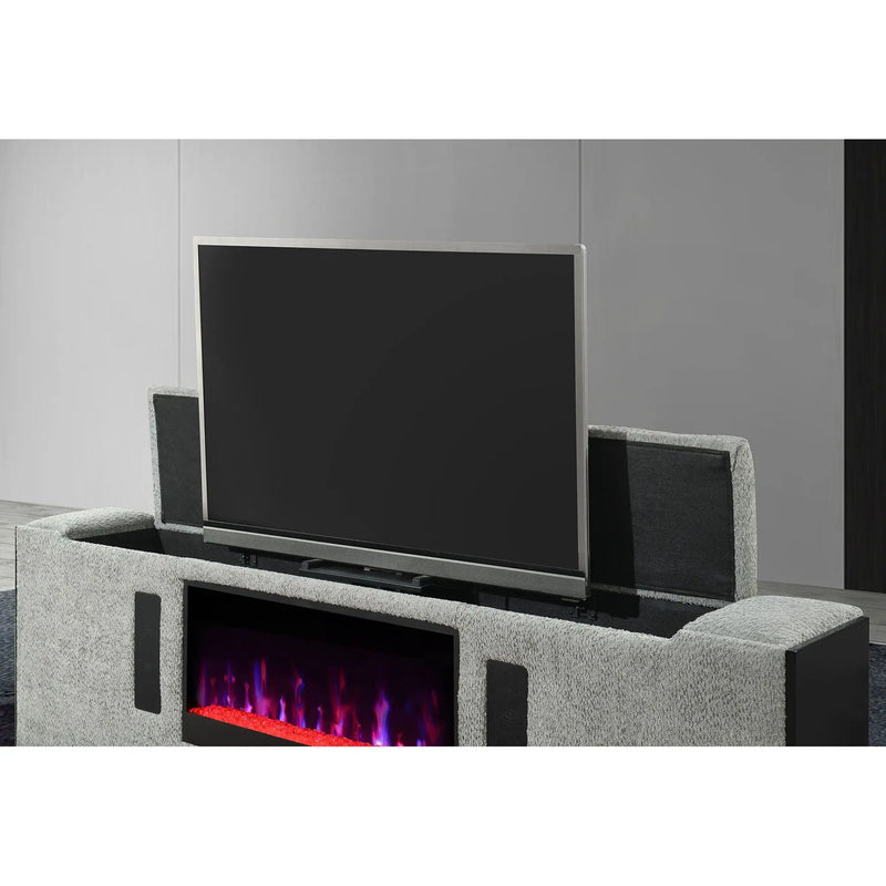 Isaiah - Bed With TV Lift-LED Speakers And Fireplace by HouseOfZazla