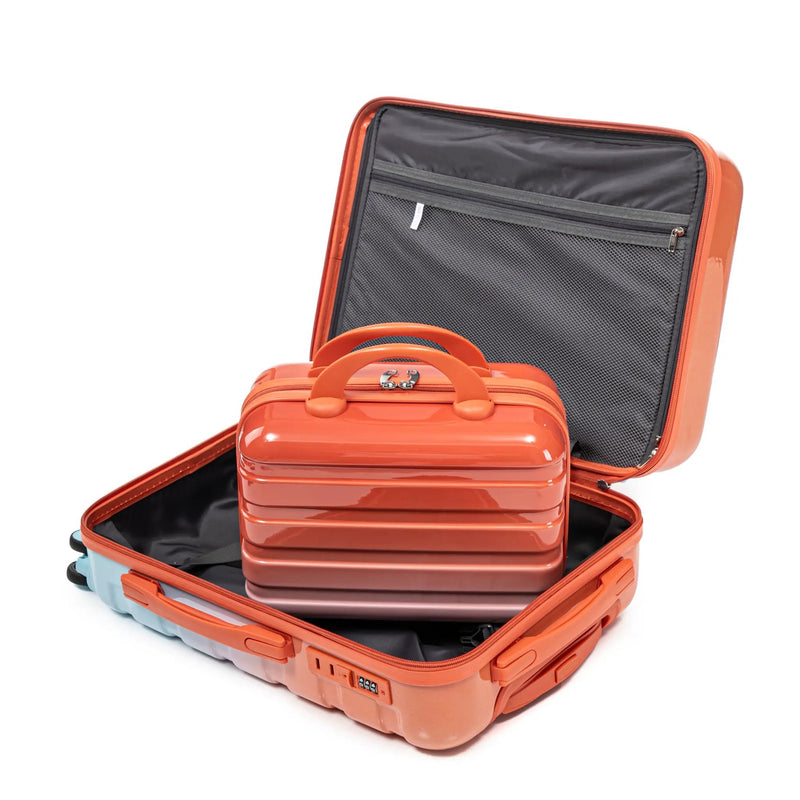 2 Pc PC Spinner Wheel Luggage Set with Gradient Color and Lock by HouseOfZazla