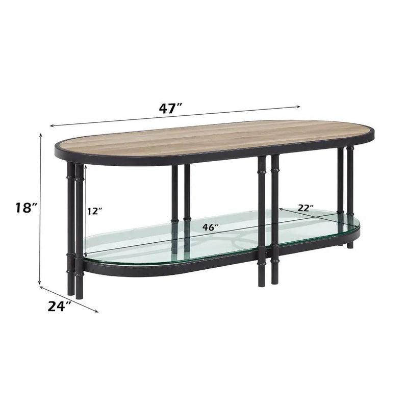 Brantley - Coffee Table - Oak & Sandy Black by Unique Piece Furniture