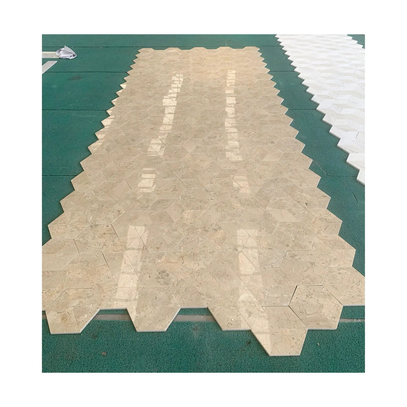 Hexagon Natural Marble Polished Tile For Wall And Floor (Set of 12) by HouseOfZazla
