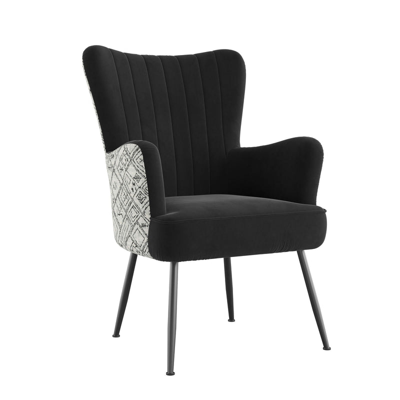Accent Chair With Unique Print Fabric by HouseOfZazla