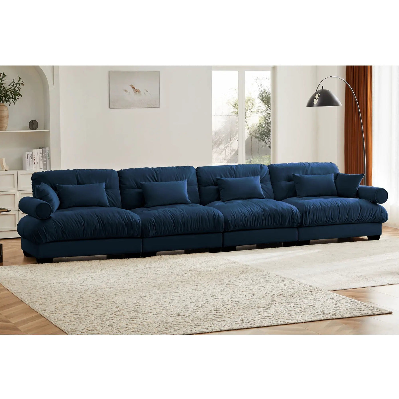 Super Comfort Oversized Modular Sectional Sofa, Deep Seat Convertible L Shaped Couch by HouseOfZazla