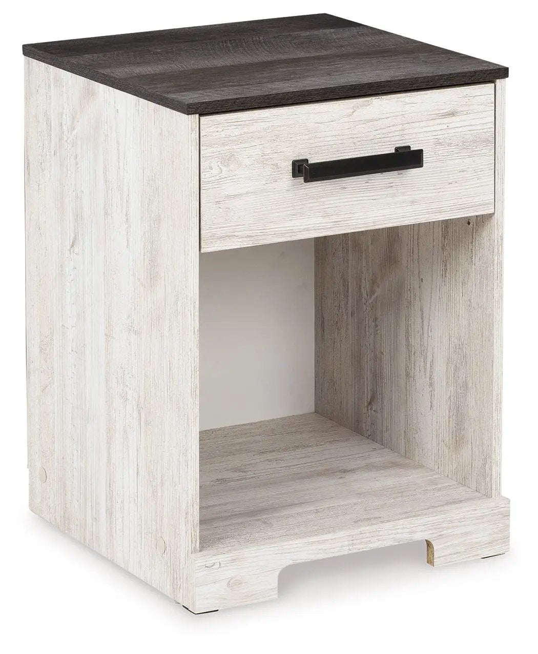 Shawburn - One Drawer Night Stand - Open Cubby - White / Black / Gray by Unique Piece Furniture
