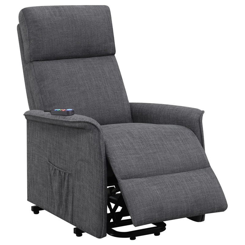 Upholstered Power Lift Recliner With Wired Remote by HouseOfZazla