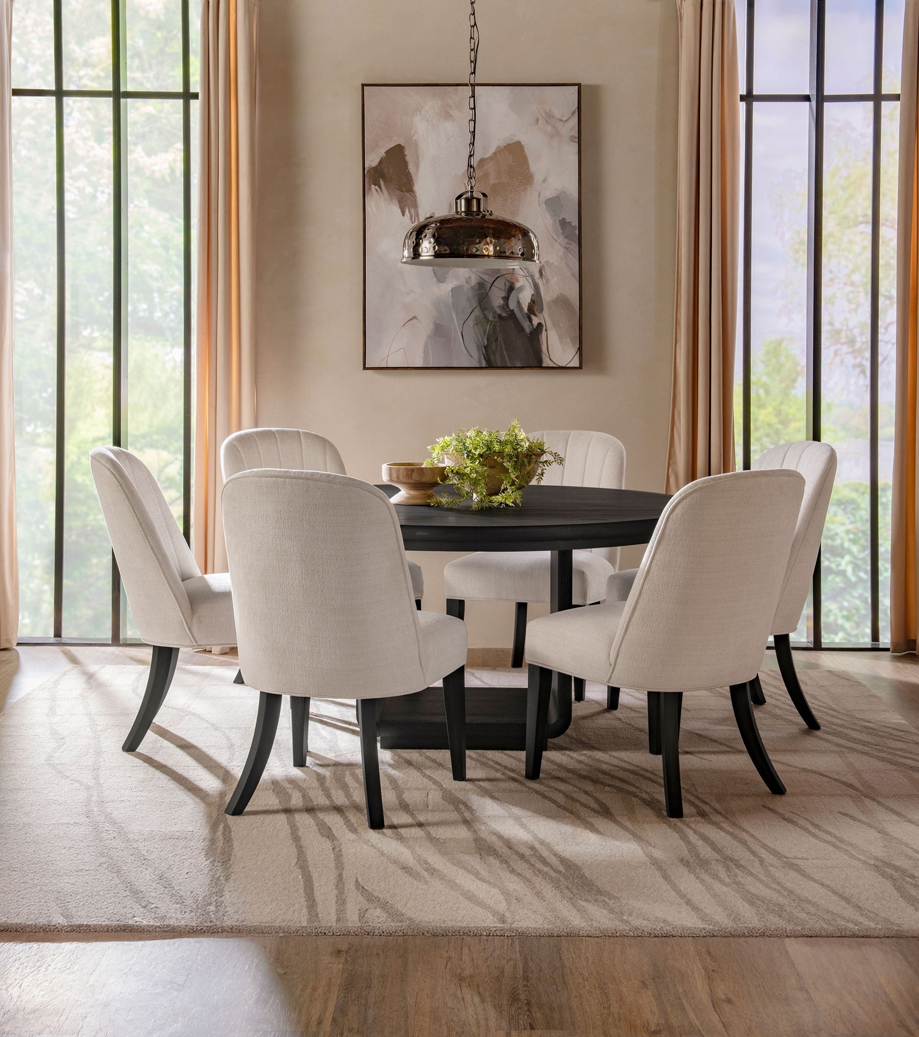 Garza 5-piece Rectangular Dining Table Greige Oak by Unique Piece Furniture